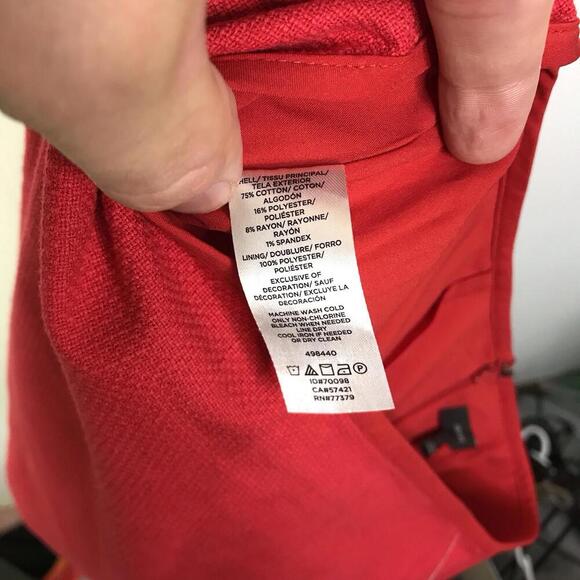 Ann Taylor Skirt Womens Size 8 Red Fringe Pencil Career Statement Office - Picture 5 of 9